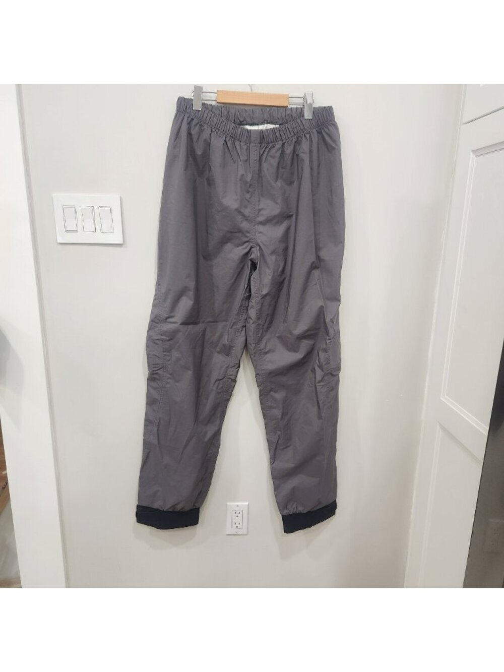 Vintage Kokatat Kayaking Pants Mens Large Gray Waterproof Nylon Boat Made in USA